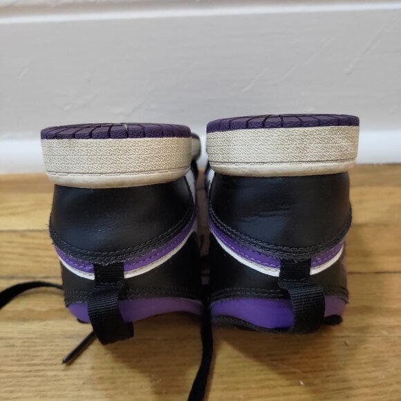 Nike Jordan mid sneakers - kids size 12C - purple black white shoes - Picture 6 of 8